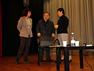 E. Alborghetti (ass. La Bottega dell'Arte), E. Boncinelli e T. Lorenzet