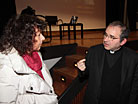 E. Alborghetti (ass. La Bottega dell'Arte) e Padre Funes